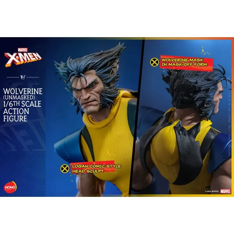 Marvel X-Men figurine 1/6 Wolverine (Unmasked) 28 cm | 4895228619907