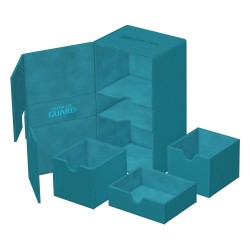 Ultimate Guard Twin Flip`n`Tray 200+ XenoSkin Monocolor Bleu Pétrole