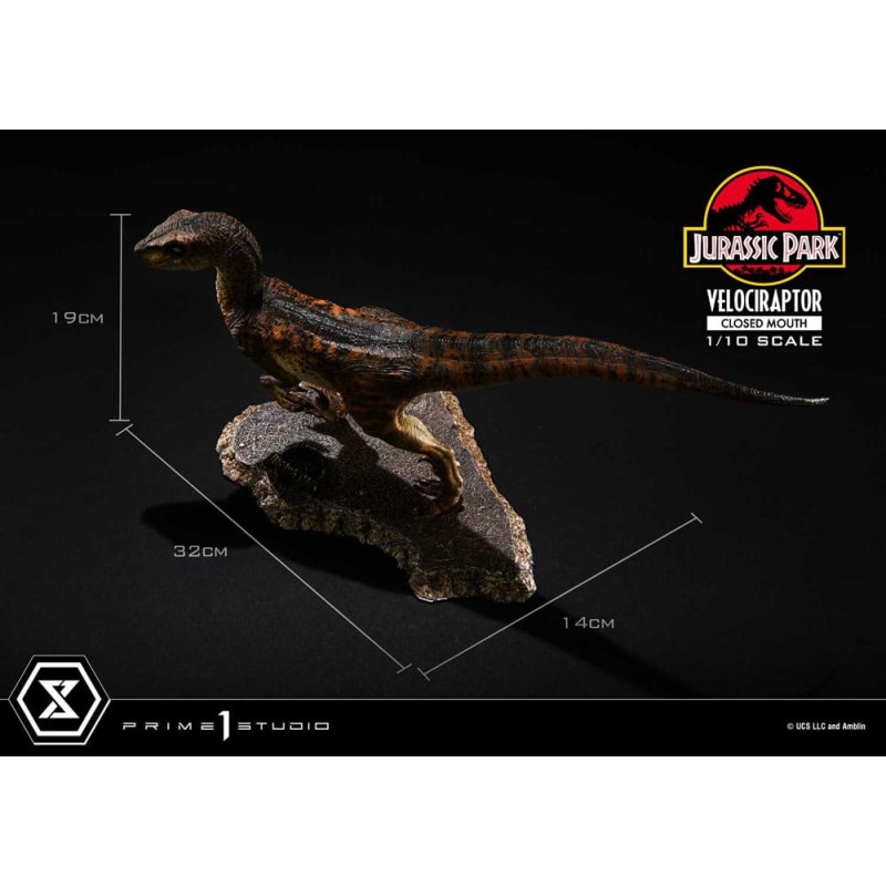 Jurassic Park statuette Prime Collectibles 1/10 Velociraptor Closed Mouth 19 cm | 4582647120038