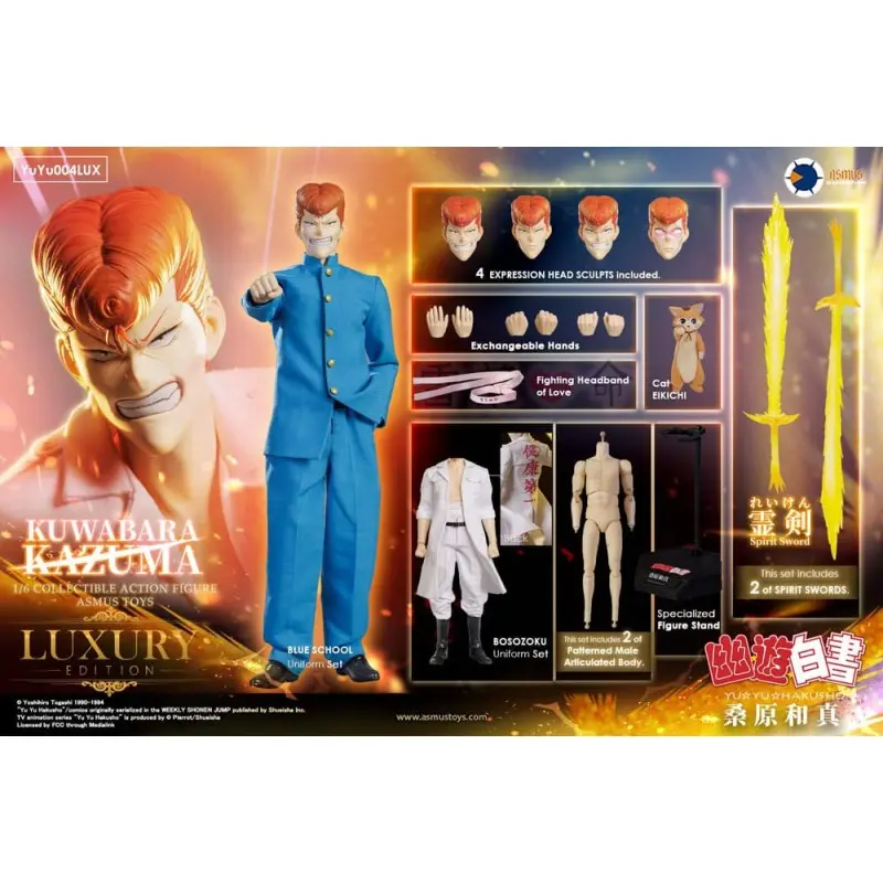 Yu Yu Hakusho figurine 1/6 Kazuma Kuwabara (Luxury Version) 30 cm | 4713294721457