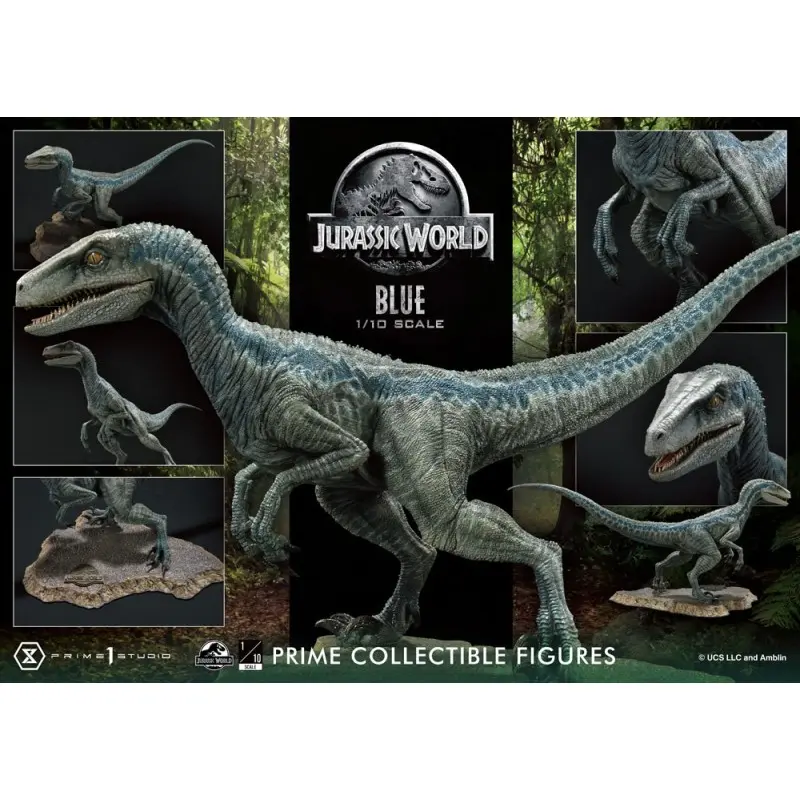 Jurassic World: Fallen Kingdom statuette Prime Collectibles 1/10 Blue (Open Mouth Version) 17 cm | 4580708032269