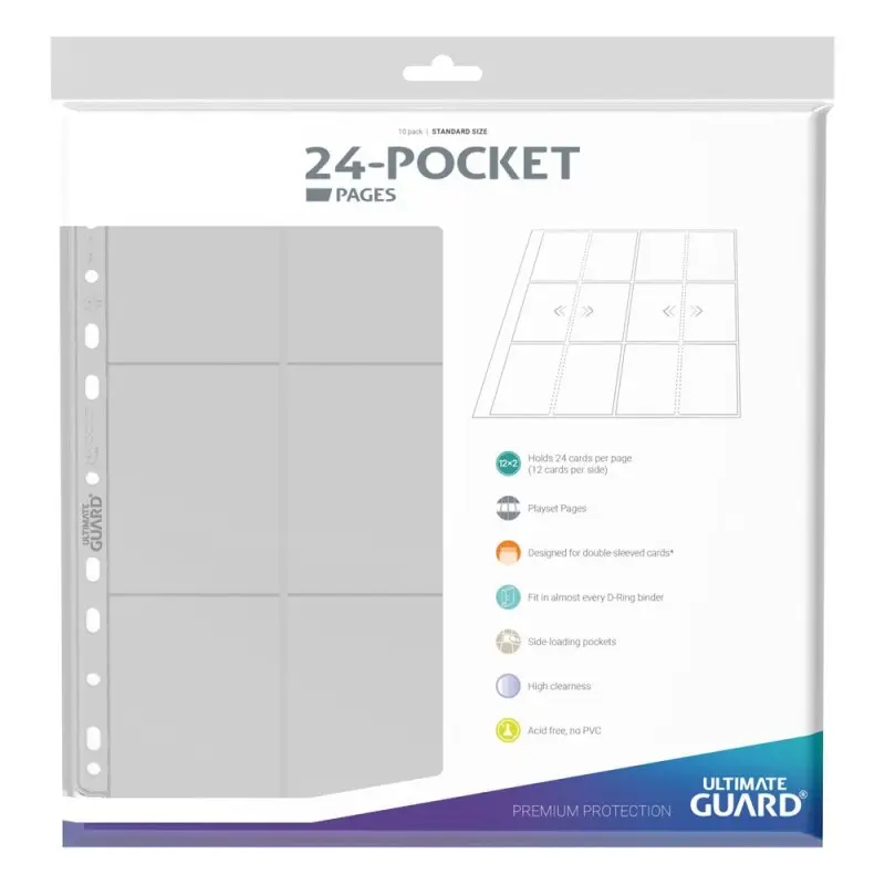 Ultimate Guard 24-Pocket QuadRow Pages Side-Loading Transparent (10) | 4056133023757