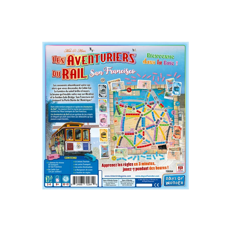 jeu : Les Aventuriers du Rail - San Francisco
éditeur : Days of Wonder
version française