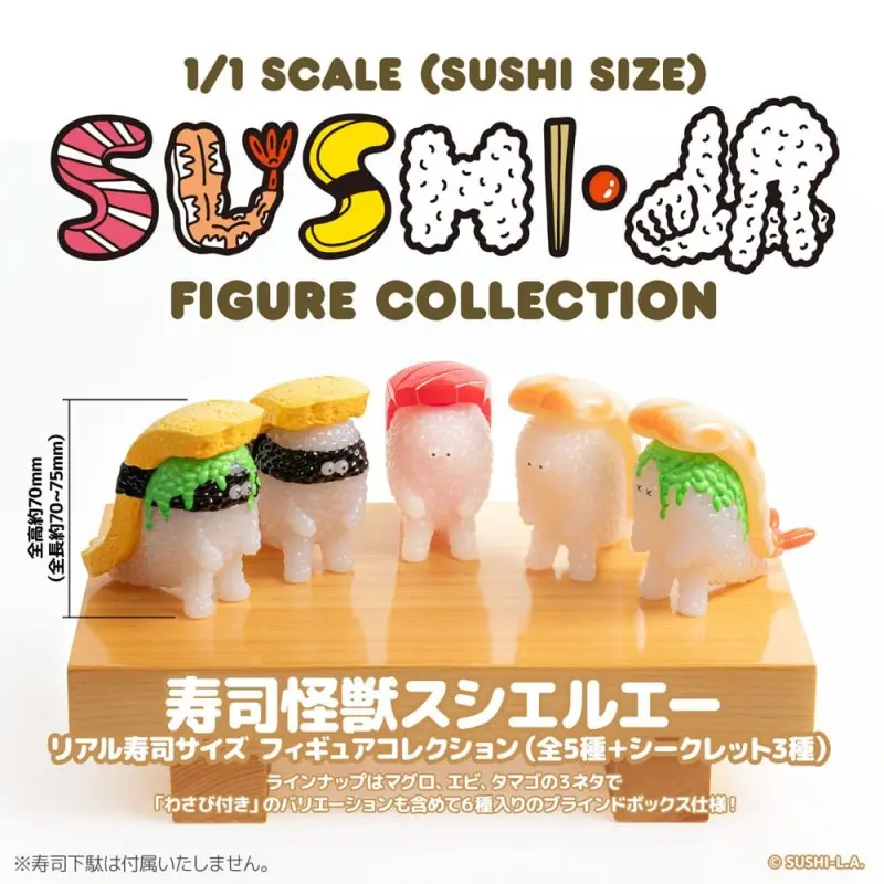 Original Character assortiment figurines 1/1 Real Sushi Size 7 cm Sushi Monster Sortiment (6) | 4571335888985