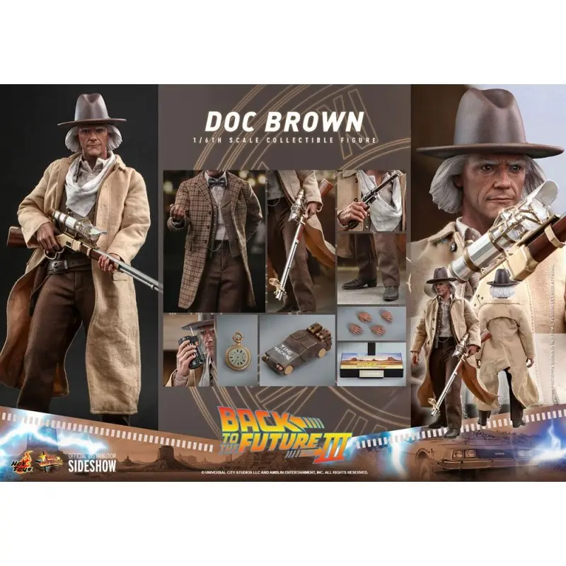 Retour vers le futur III figurine Movie Masterpiece 1/6 Doc Brown 32 cm | 4895228609359