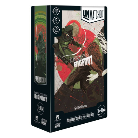 jeu : Unmatched : Robin des Bois vs. Bigfoot éditeur : Iello version française jeu : Unmatched : Robin des Bois vs. Bigfoot éditeur : Iello version française