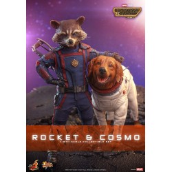 Les Gardiens de la Galaxie Vol. 3 figurines Movie Masterpiece 1/6 Rocket & Cosmo 16 cm | 4895228614551