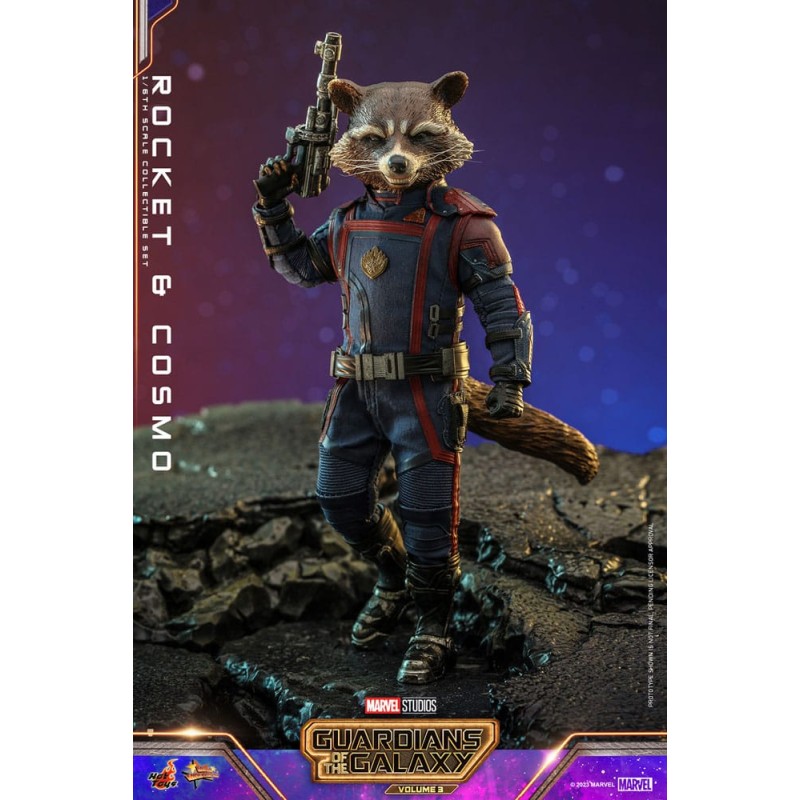 Les Gardiens de la Galaxie Vol. 3 figurines Movie Masterpiece 1/6 Rocket & Cosmo 16 cm | 4895228614551