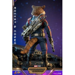 Les Gardiens de la Galaxie Vol. 3 figurines Movie Masterpiece 1/6 Rocket & Cosmo 16 cm | 4895228614551