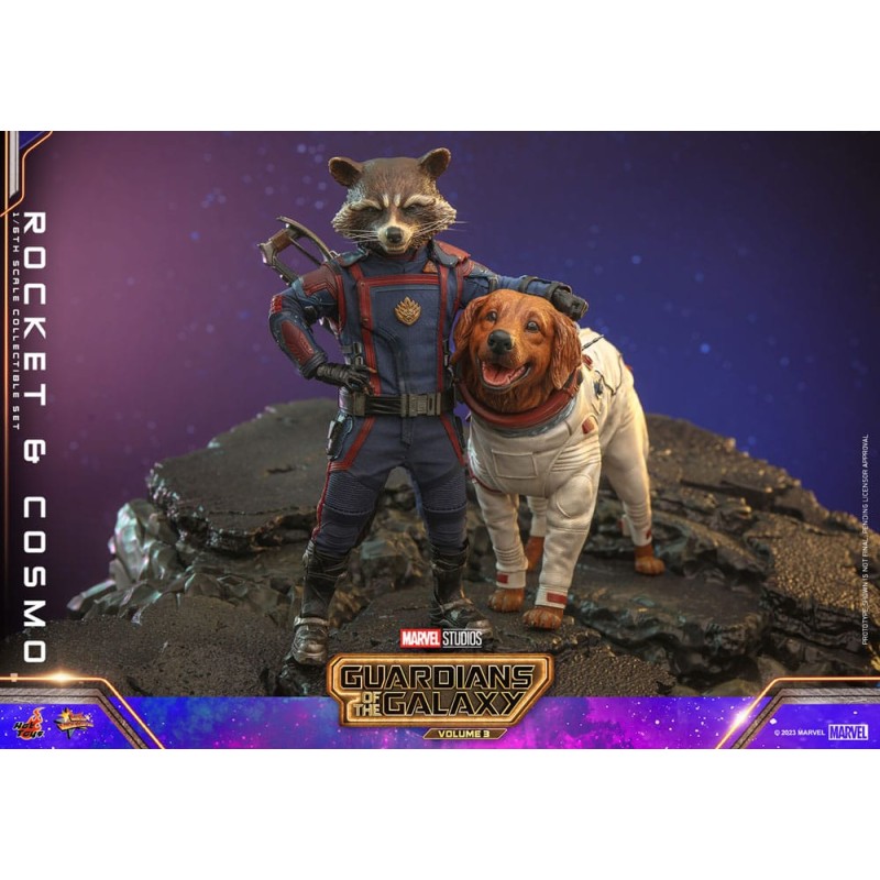 Les Gardiens de la Galaxie Vol. 3 figurines Movie Masterpiece 1/6 Rocket & Cosmo 16 cm | 4895228614551