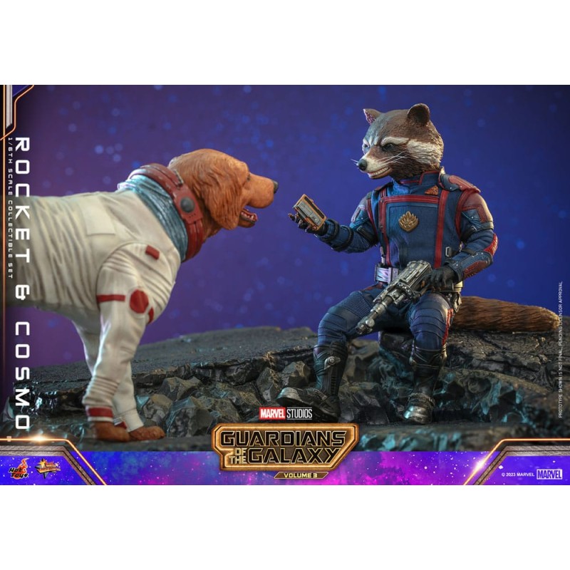 Les Gardiens de la Galaxie Vol. 3 figurines Movie Masterpiece 1/6 Rocket & Cosmo 16 cm | 4895228614551