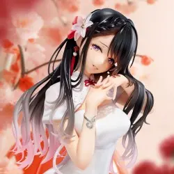 Original Illustration statuette PVC Mai Okuma illustration Healing-type white chinese dress lady 26 cm | 4589642714835