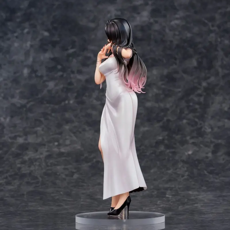 Original Illustration statuette PVC Mai Okuma illustration Healing-type white chinese dress lady 26 cm | 4589642714835
