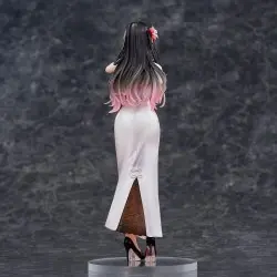Original Illustration statuette PVC Mai Okuma illustration Healing-type white chinese dress lady 26 cm | 4589642714835