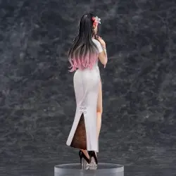 Original Illustration statuette PVC Mai Okuma illustration Healing-type white chinese dress lady 26 cm | 4589642714835
