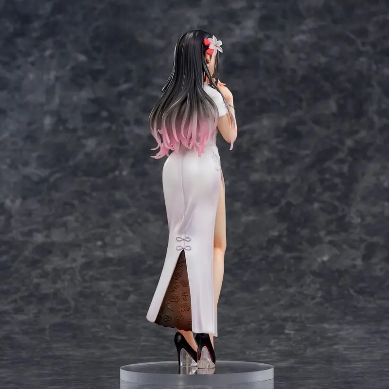Original Illustration statuette PVC Mai Okuma illustration Healing-type white chinese dress lady 26 cm | 4589642714835