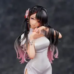 Original Illustration statuette PVC Mai Okuma illustration Healing-type white chinese dress lady 26 cm | 4589642714835