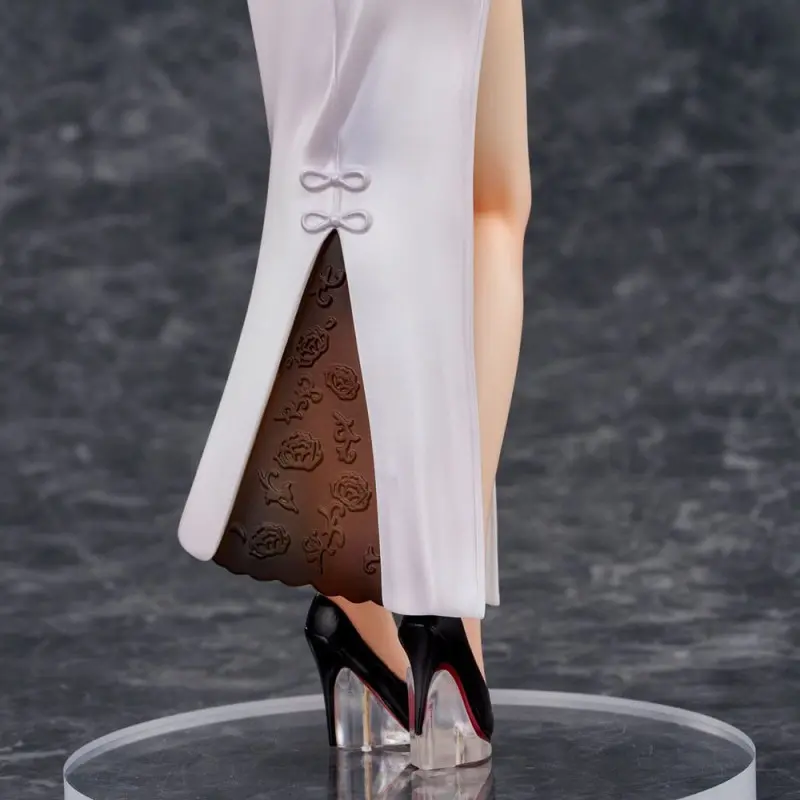 Original Illustration statuette PVC Mai Okuma illustration Healing-type white chinese dress lady 26 cm | 4589642714835