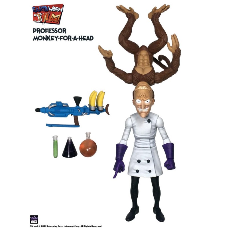 Earthworm Jim figurine Wave 1: Professor Monkey-For-A-Head 28 cm