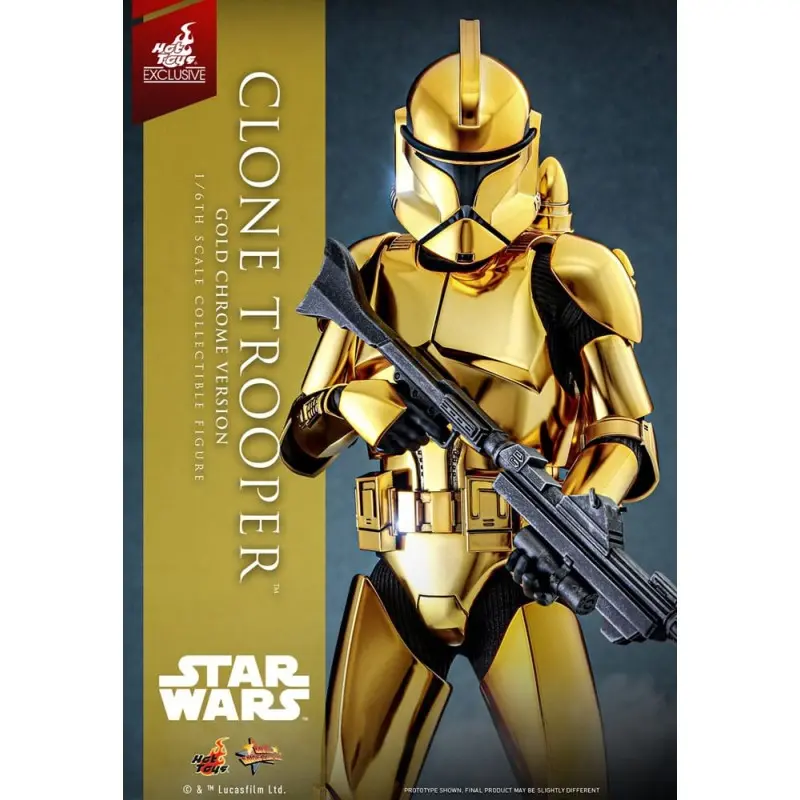 Star Wars figurine 1/6 Clone Trooper (Gold Chrome Version) Exclusive 30 cm | 0000000913143