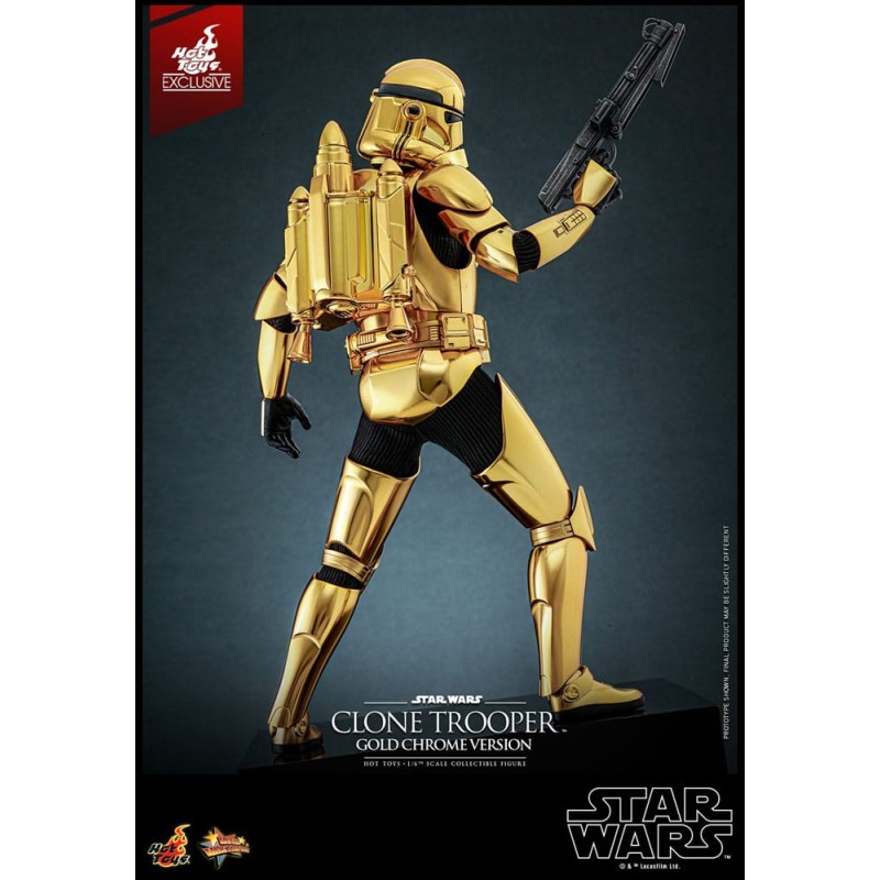 Star Wars figurine 1/6 Clone Trooper (Gold Chrome Version) Exclusive 30 cm