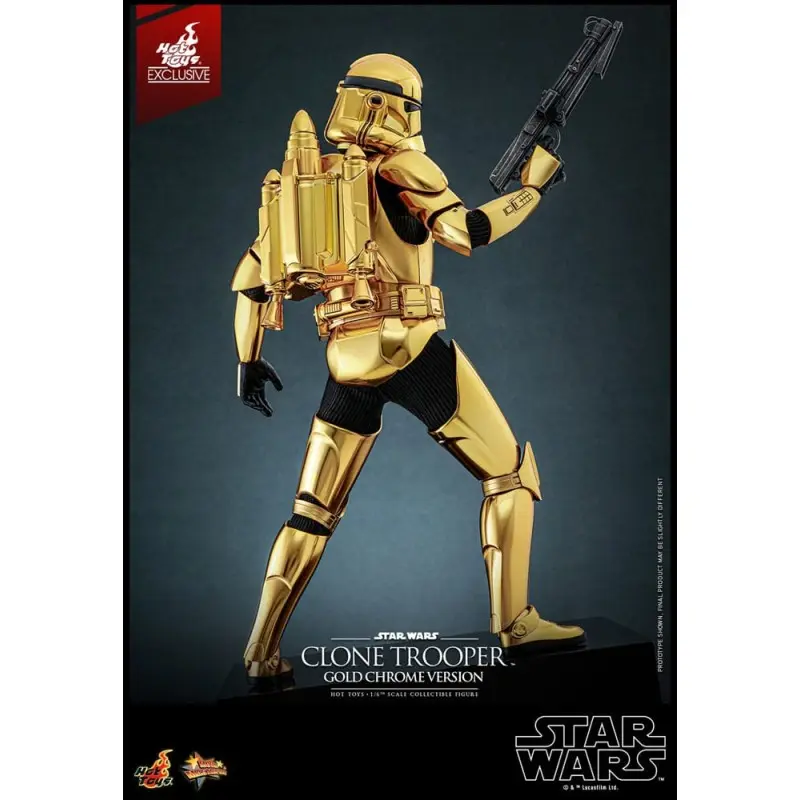 Star Wars figurine 1/6 Clone Trooper (Gold Chrome Version) Exclusive 30 cm | 0000000913143