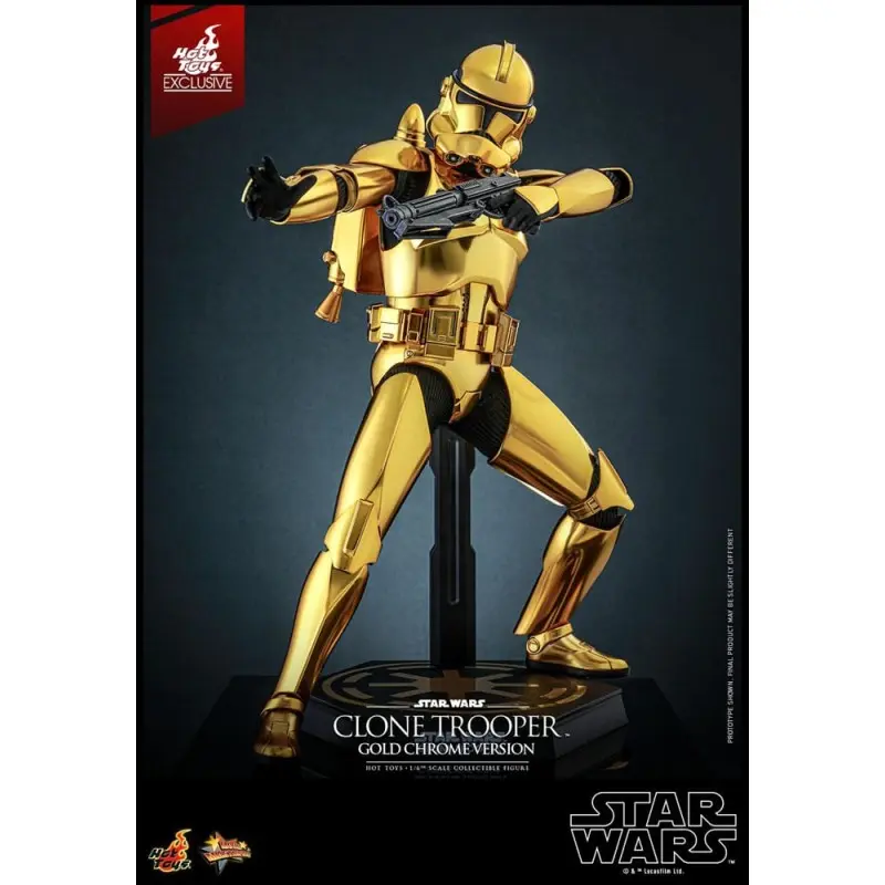 Star Wars figurine 1/6 Clone Trooper (Gold Chrome Version) Exclusive 30 cm | 0000000913143