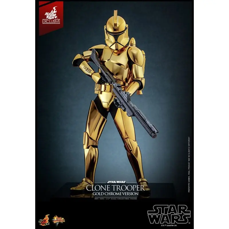 Star Wars figurine 1/6 Clone Trooper (Gold Chrome Version) Exclusive 30 cm | 0000000913143