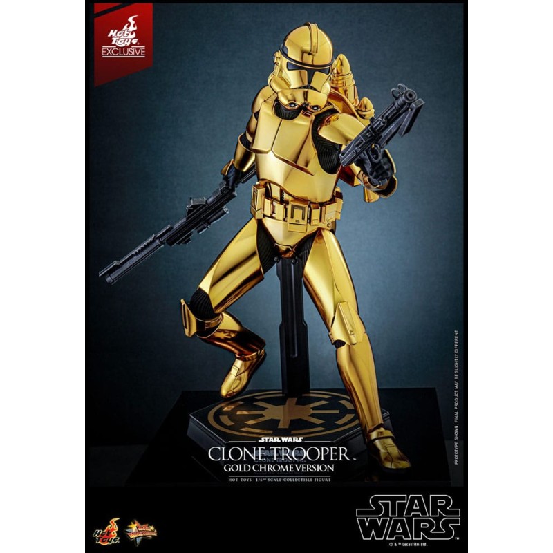 Star Wars figurine 1/6 Clone Trooper (Gold Chrome Version) Exclusive 30 cm