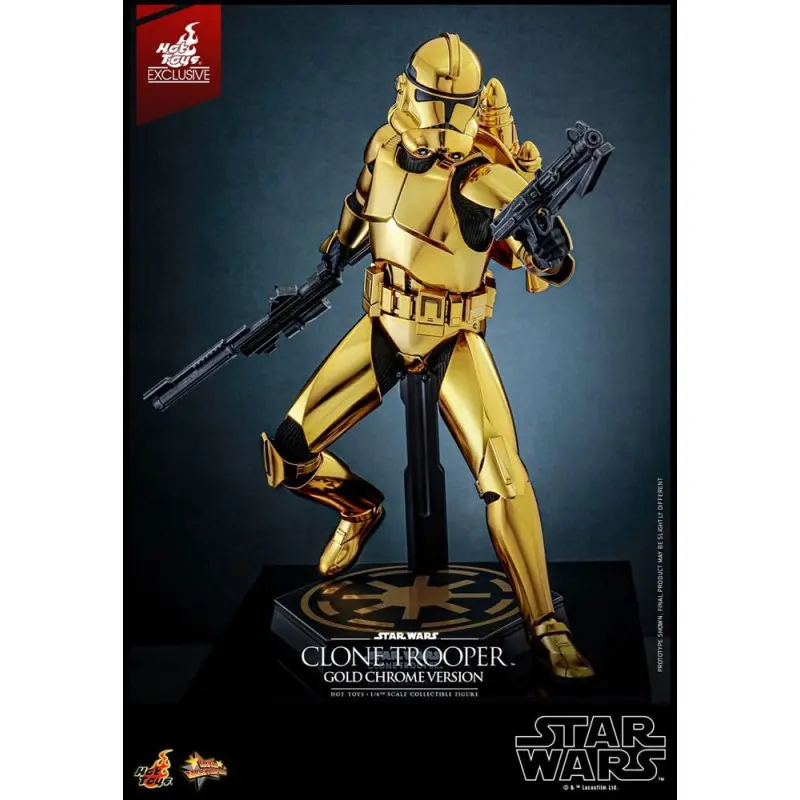 Star Wars figurine 1/6 Clone Trooper (Gold Chrome Version) Exclusive 30 cm | 0000000913143