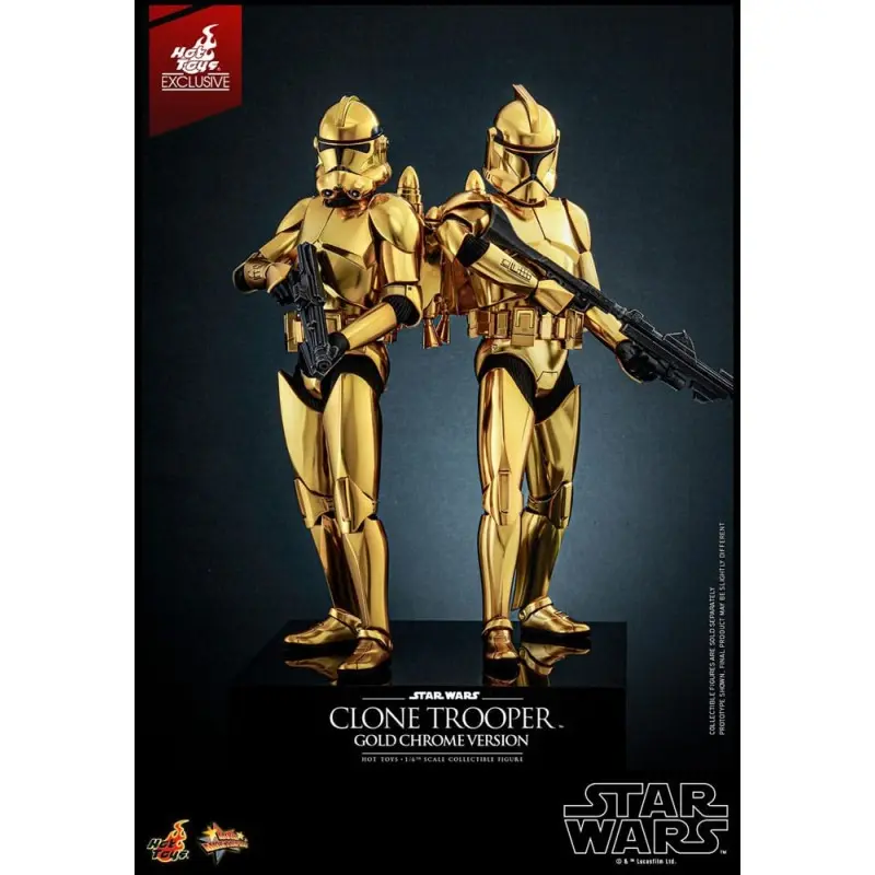 Star Wars figurine 1/6 Clone Trooper (Gold Chrome Version) Exclusive 30 cm | 0000000913143