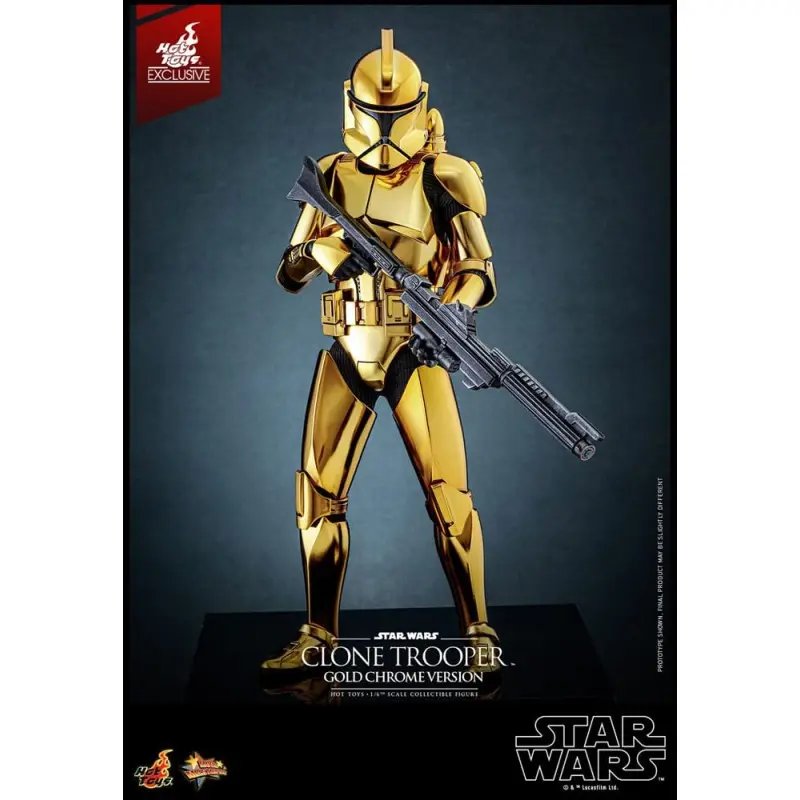 Star Wars figurine 1/6 Clone Trooper (Gold Chrome Version) Exclusive 30 cm | 0000000913143