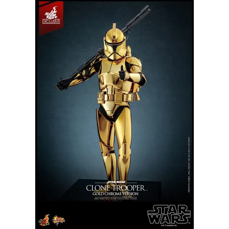 Star Wars figurine 1/6 Clone Trooper (Gold Chrome Version) Exclusive 30 cm | 0000000913143