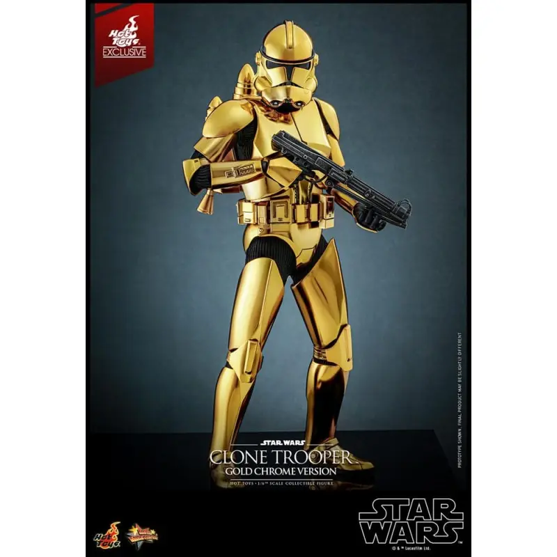 Star Wars figurine 1/6 Clone Trooper (Gold Chrome Version) Exclusive 30 cm | 0000000913143