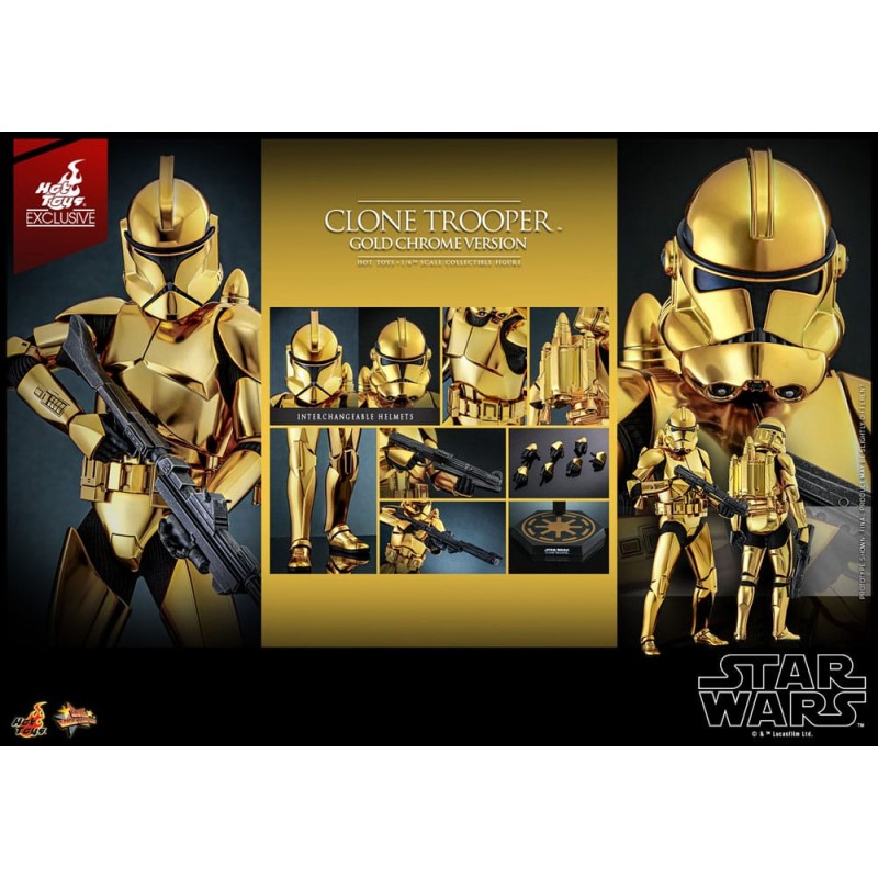 Star Wars figurine 1/6 Clone Trooper (Gold Chrome Version) Exclusive 30 cm