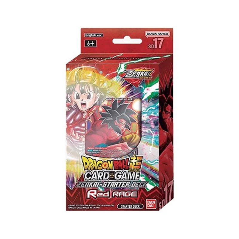 JCC/TCG: Dragon Ball Super Card Game
Zenkai Series - Starter Deck 17 Red Rage FRBandai
English Version
