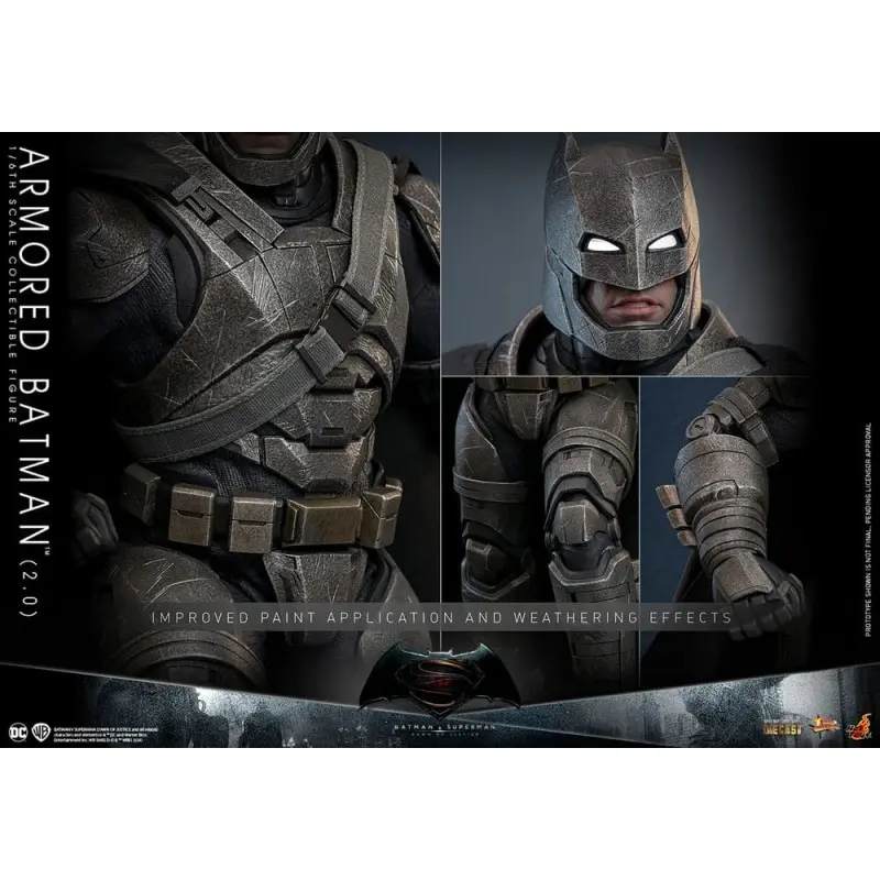 Batman v Superman : L'Aube de la justice figurine Movie Masterpiece 1/6 Armored Batman 2.0 33 cm | 4895228617590