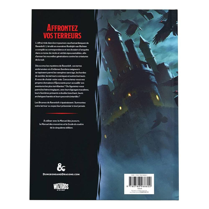 jeu : Dungeons & Dragons RPG Guide de Van Richten sur Ravenloft FR
éditeur : Wizards of the Coast
version française