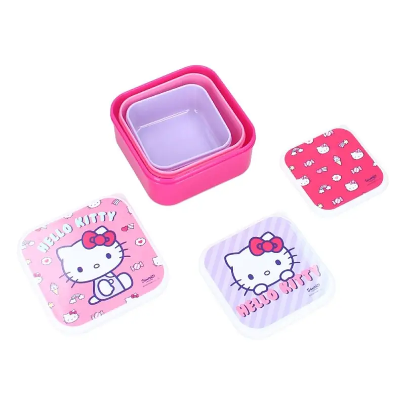 Sanrio pack 3 boîtes à goûter Hello Kitty Fresh Bites | 8712645318120