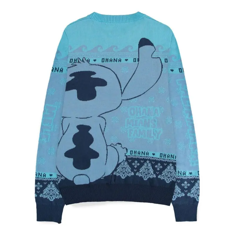 Lilo & Stitch Sweatshirt Christmas Jumper Stitch Blue (M) | 8718526214154