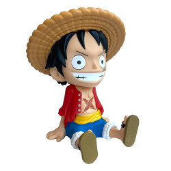 License : One Piece Produit : tirelire PVC Monkey D. Luffy 18 cm Marque : Plastoy
