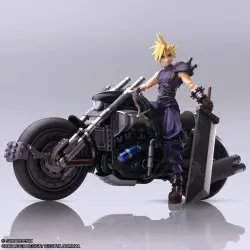 Final Fantasy VII Bring Arts figurine avec véhicule Cloud Strife & Hardy-Daytona 15 cm  | 4988601371414