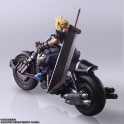 Final Fantasy VII Bring Arts figurine avec véhicule Cloud Strife & Hardy-Daytona 15 cm 
