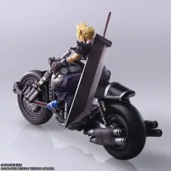 Final Fantasy VII Bring Arts figurine avec véhicule Cloud Strife & Hardy-Daytona 15 cm  | 4988601371414