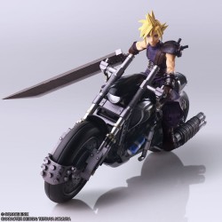 Final Fantasy VII Bring Arts figurine avec véhicule Cloud Strife & Hardy-Daytona 15 cm 