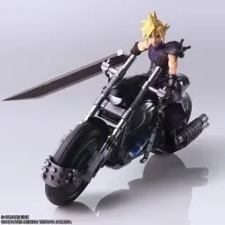 Final Fantasy VII Bring Arts figurine avec véhicule Cloud Strife & Hardy-Daytona 15 cm  | 4988601371414