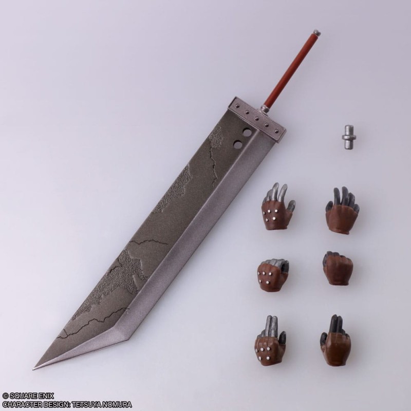 Final Fantasy VII Bring Arts figurine avec véhicule Cloud Strife & Hardy-Daytona 15 cm 
