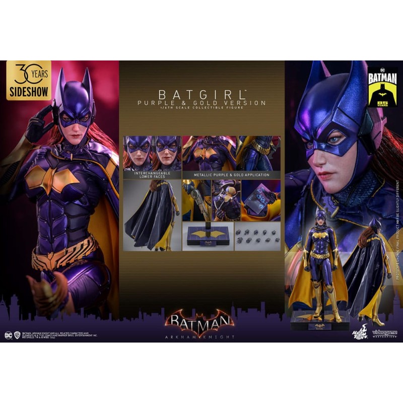 Batman Arkham Knight figurine Videogame Masterpiece 1/6 Batgirl (Purple and Gold Version) Exclusive 30 cm