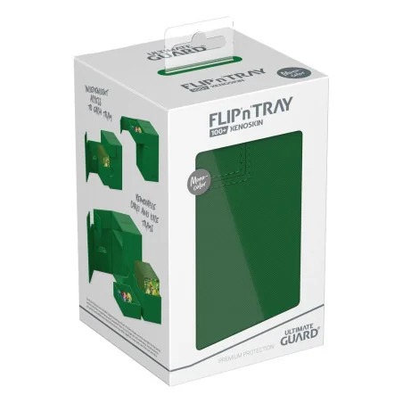 produit : boîte pour cartes Flip n Tray Deck Case 100+ XenoSkin Monocolor Vert marque : Ultimate Guard