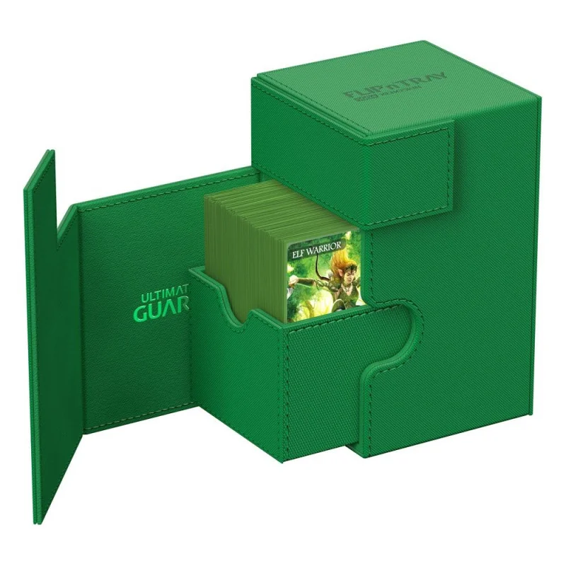 Product: Flip n Tray Deck Case 100+ XenoSkin Monocolor Kaartendoos Groen Merk: Ultimate Guard